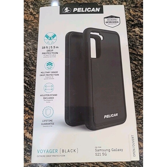 Pelican Voyager Phone Case w/ Holster Samsung Galaxy S21 5G- Black New In Box - Picture 1 of 10